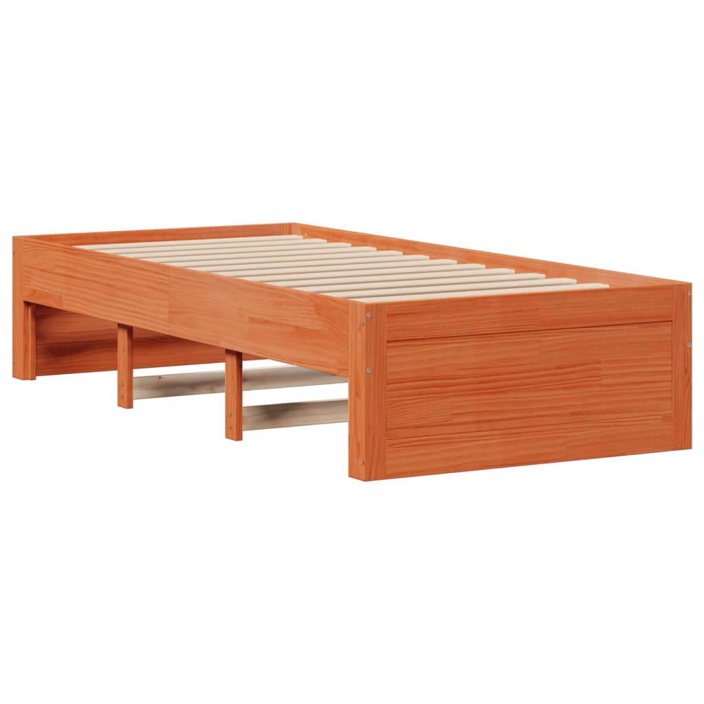 Bed Frame Without Mattress With Drawers Single Solid Wood Pine