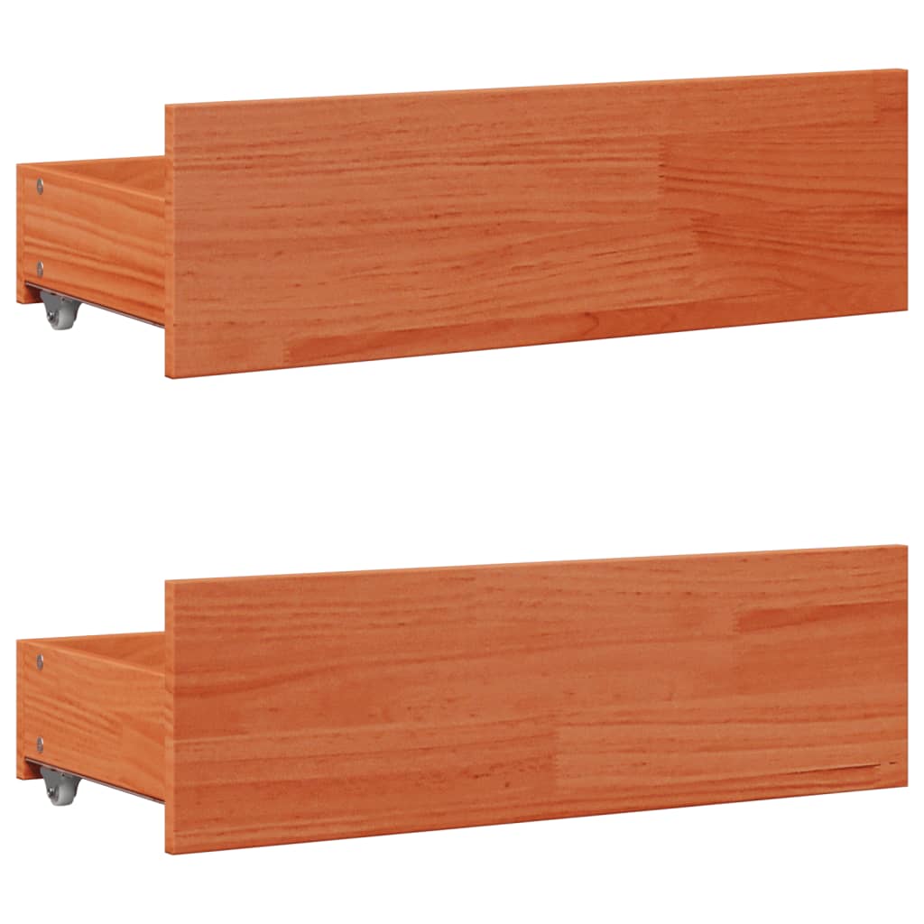 Bed Frame Without Mattress With Drawers Single Solid Wood Pine