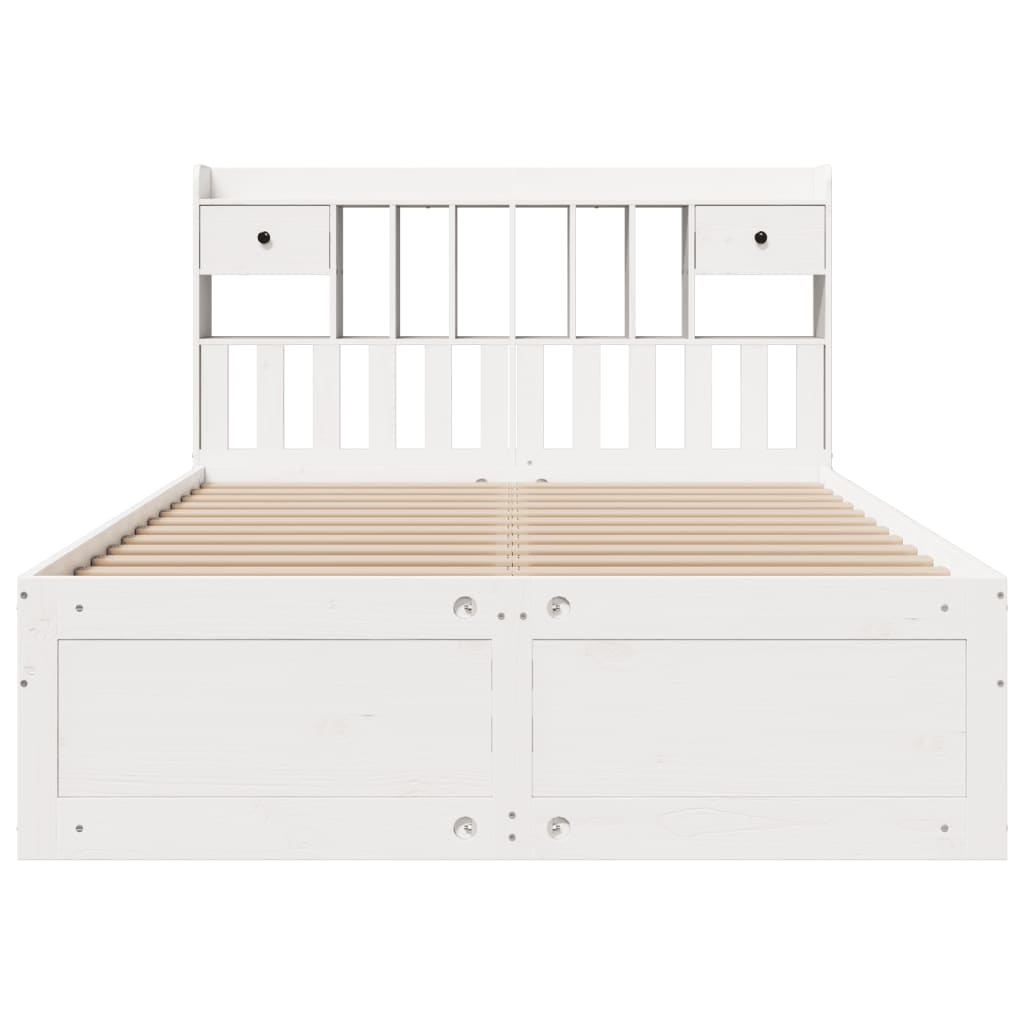 Bookcase Bed Without Mattress King Size Solid Wood Pine