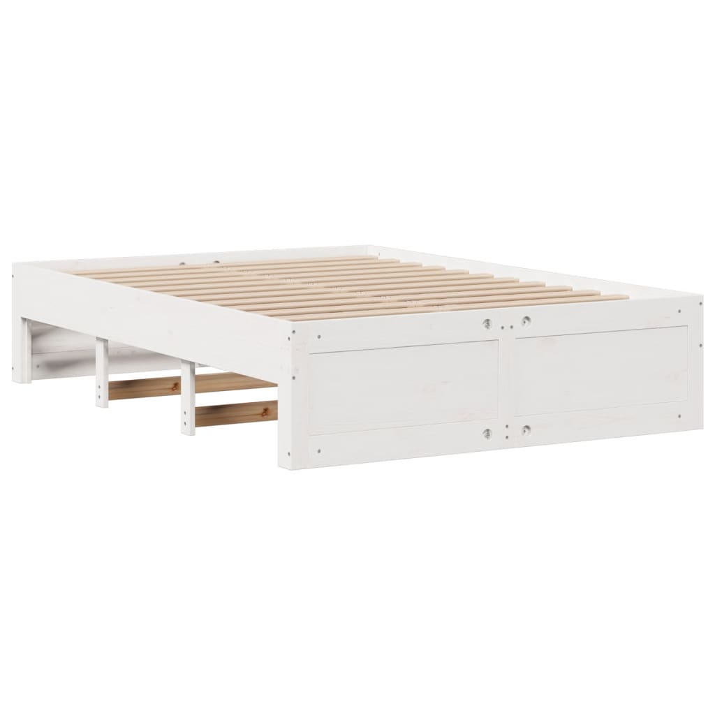 Bookcase Bed Without Mattress King Size Solid Wood Pine