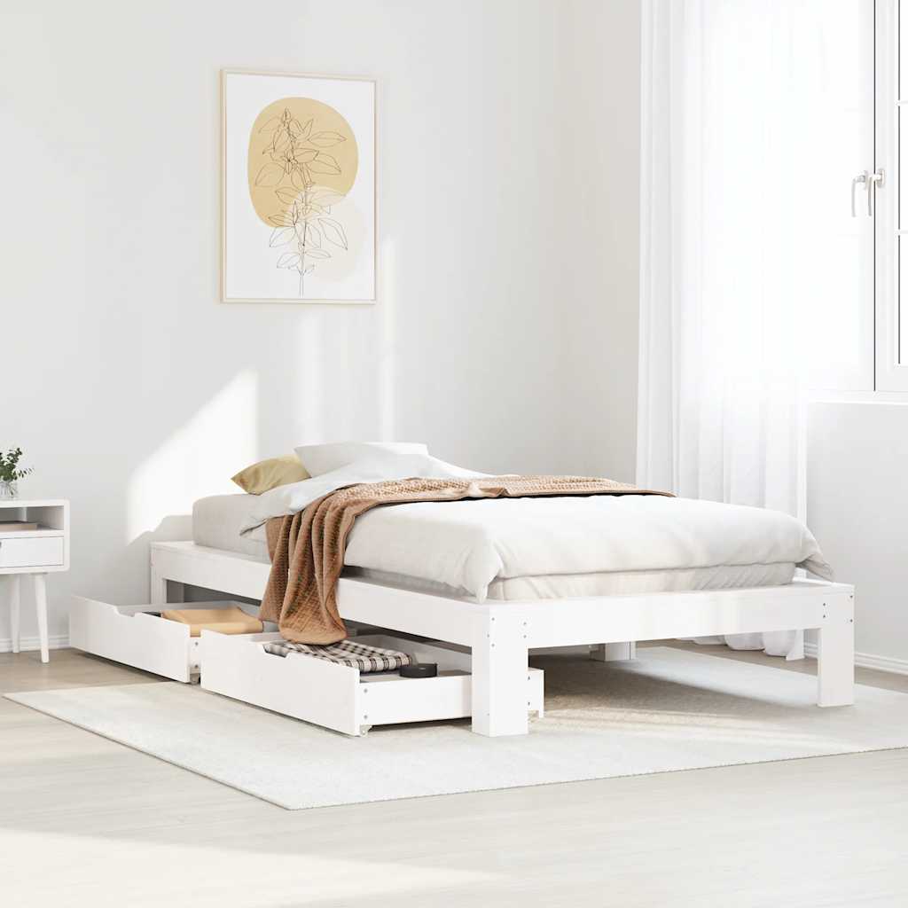 Bed Frame Without Mattress Super King Solid Wood Pine