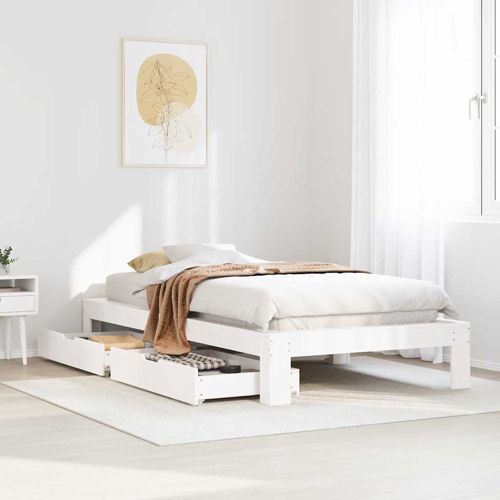 Bed Frame Without Mattress Super King Solid Wood Pine
