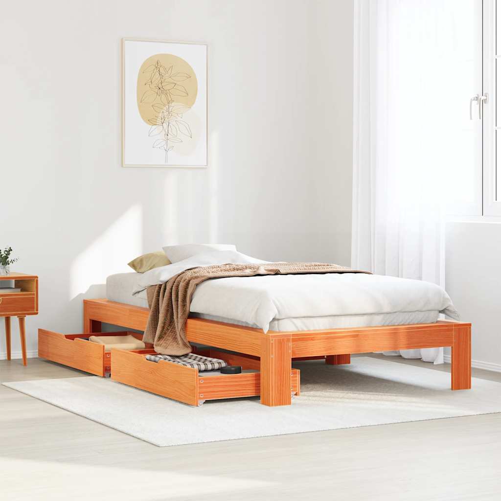 Bed Frame Without Mattress Super King Solid Wood Pine