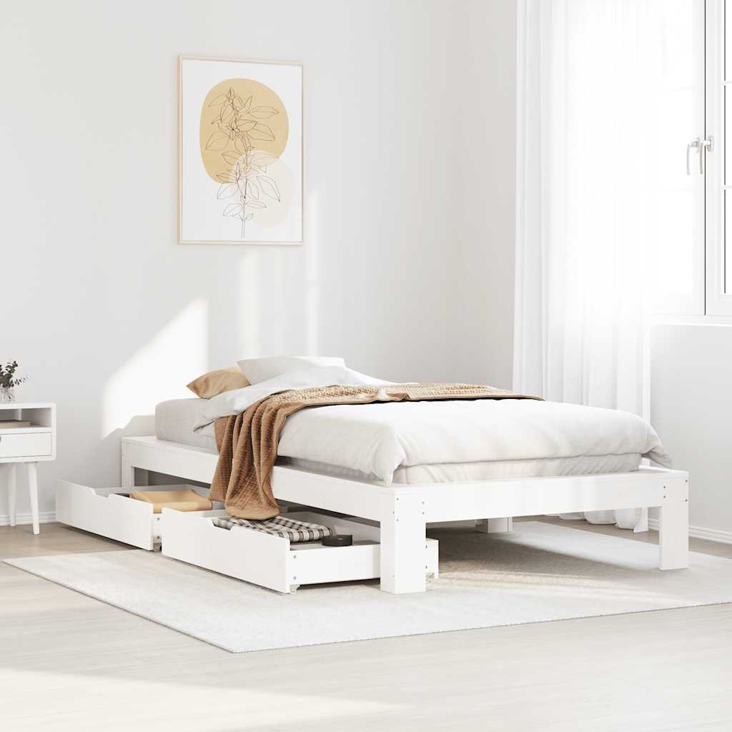 Bed Frame Without Mattress Super King Solid Wood Pine