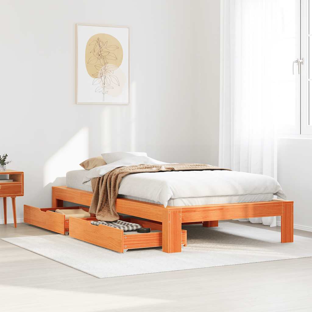 Bed Frame Without Mattress Super King Solid Wood Pine