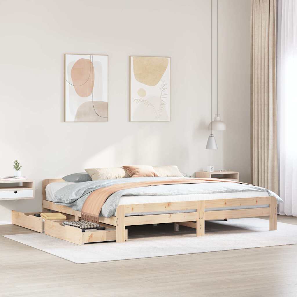 Bed Frame | | Solid Pinewood | King Size | Bed Frame | Rectangular