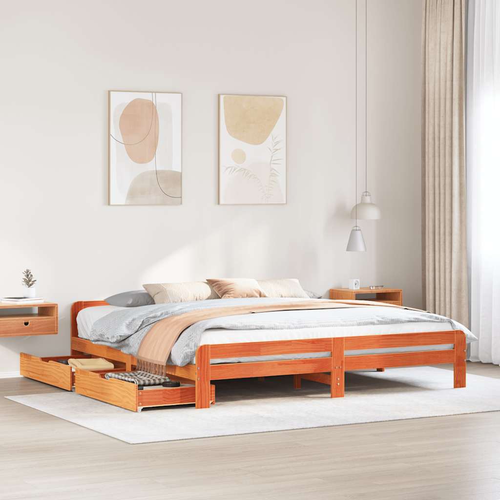 Bed Frame | | Solid Pinewood | King Size | Bed Frame | Rectangular