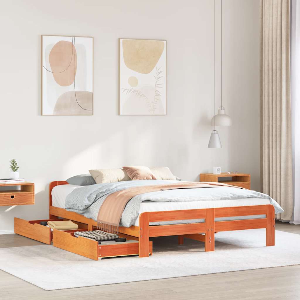 Bed Frame | | Solid Pinewood | King Size | Bed Frame | Rectangular
