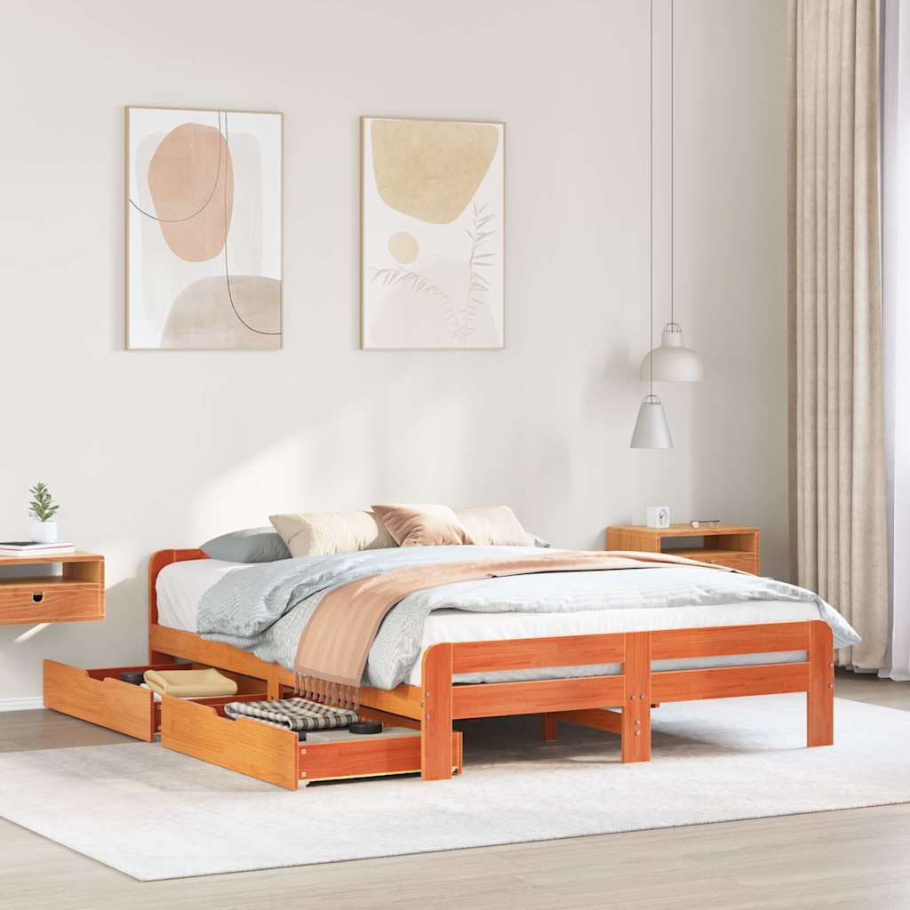 Bed Frame | | Solid Pinewood | King Size | Bed Frame | Rectangular