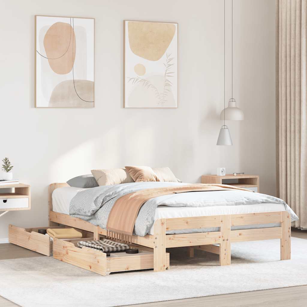 Bed Frame | | Solid Pinewood | King Size | Bed Frame | Rectangular