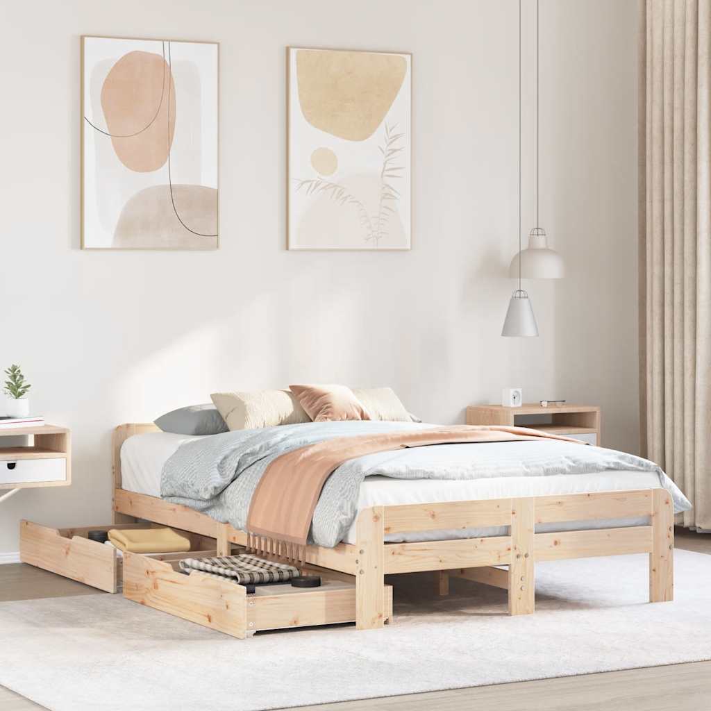 Bed Frame | | Solid Pinewood | King Size | Bed Frame | Rectangular