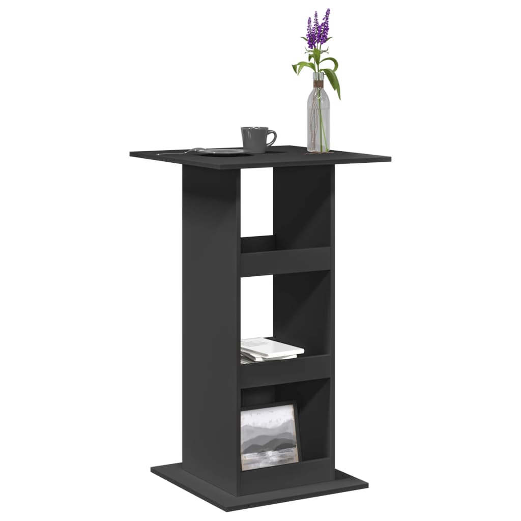 Bar Table With Storage 60X60X102 Cm Engineered Wood