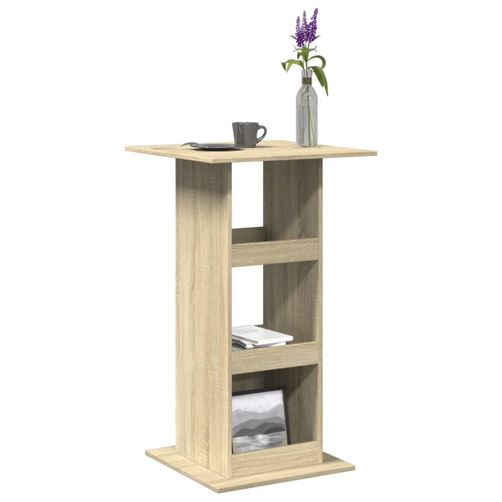 Bar Table With Storage 60X60X102 Cm Engineered Wood