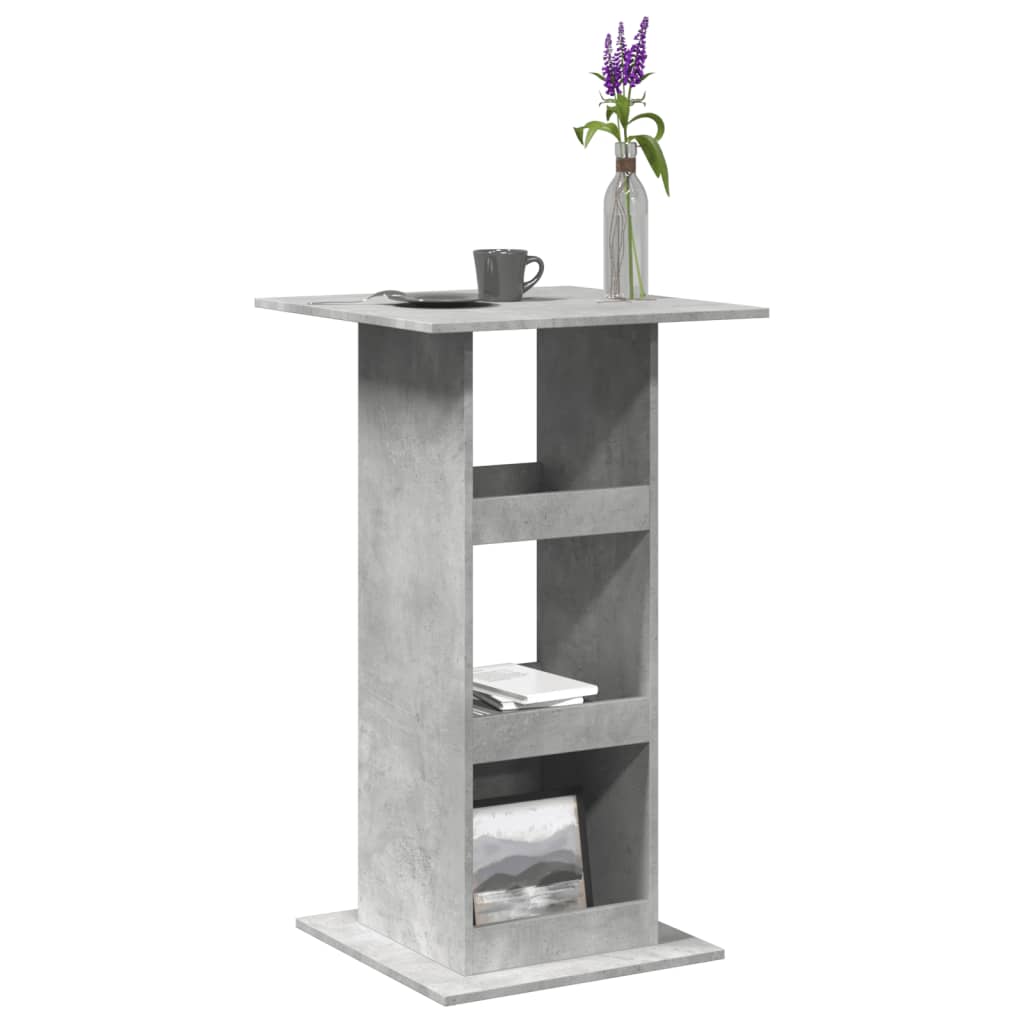 Bar Table With Storage 60X60X102 Cm Engineered Wood