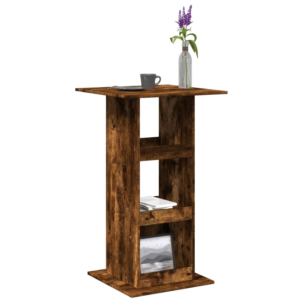Bar Table With Storage 60X60X102 Cm Engineered Wood