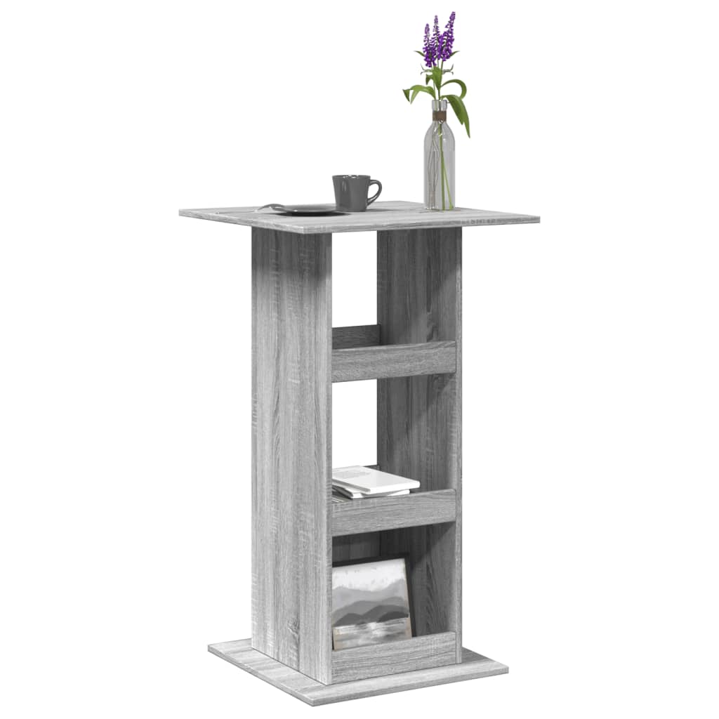 Bar Table With Storage 60X60X102 Cm Engineered Wood