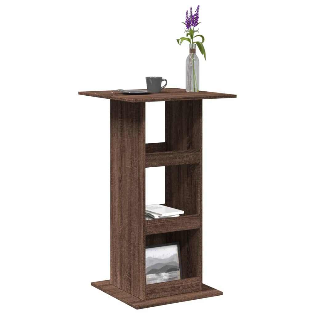 Bar Table With Storage 60X60X102 Cm Engineered Wood