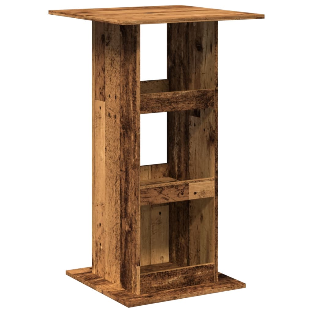 Bar Table With Storage 60X60X102 Cm Engineered Wood