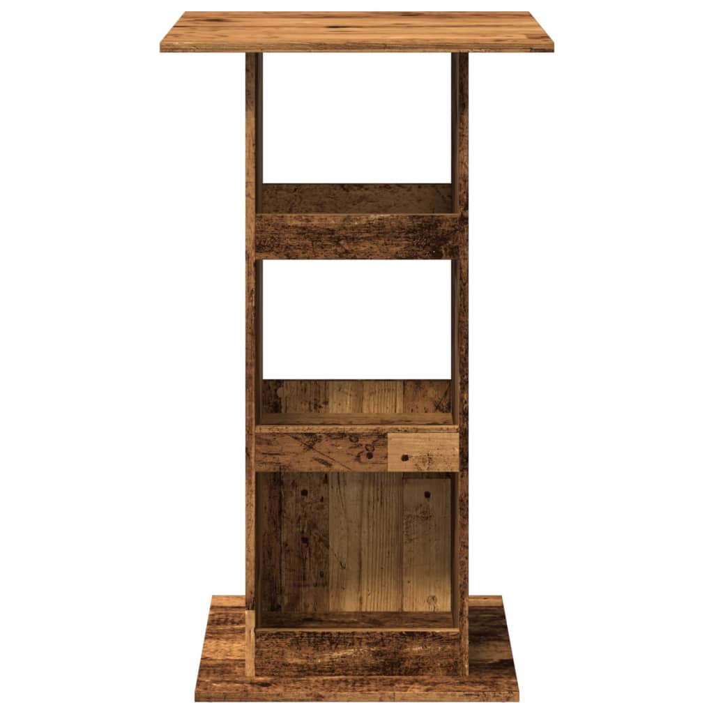 Bar Table With Storage 60X60X102 Cm Engineered Wood