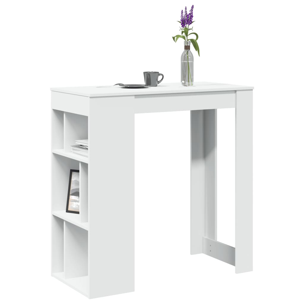 Bar Table With Racks 102X50X103.5 Cm Engineered Wood
