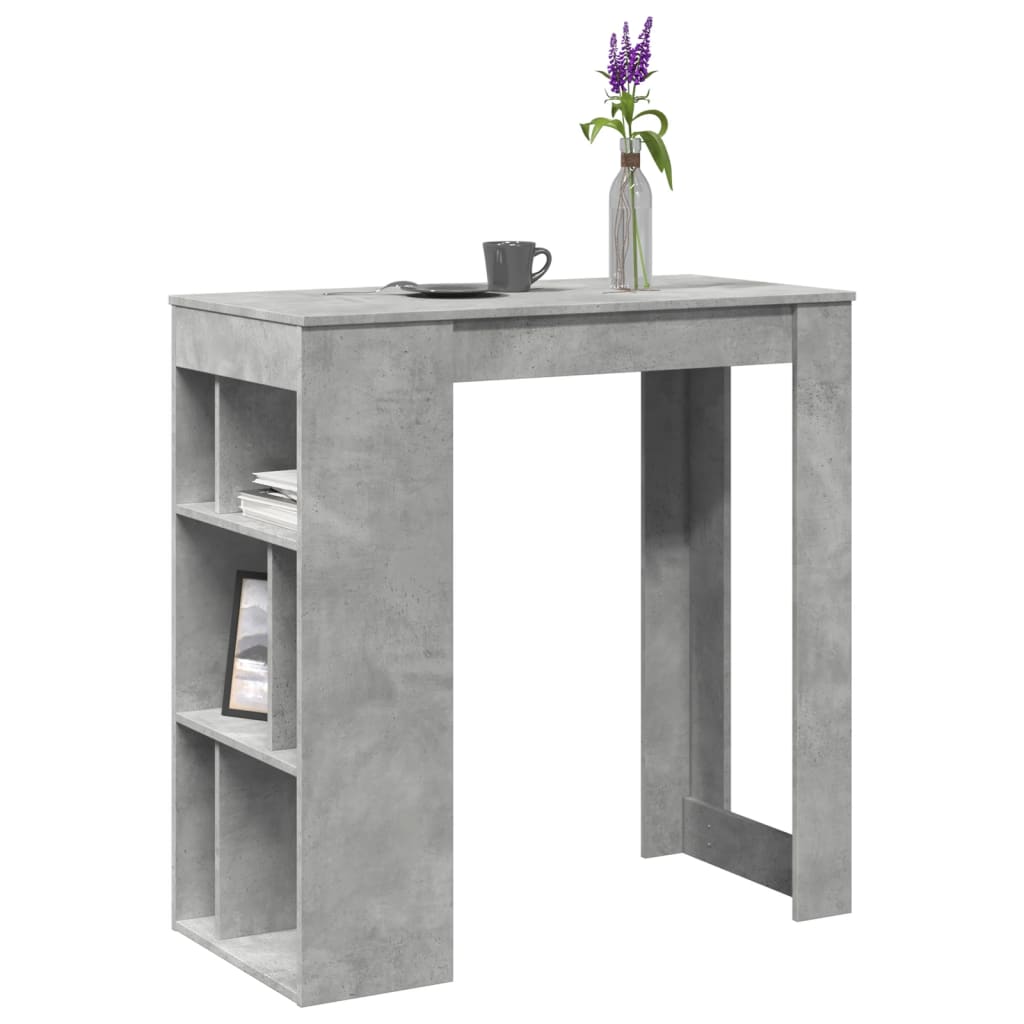 Bar Table With Racks 102X50X103.5 Cm Engineered Wood