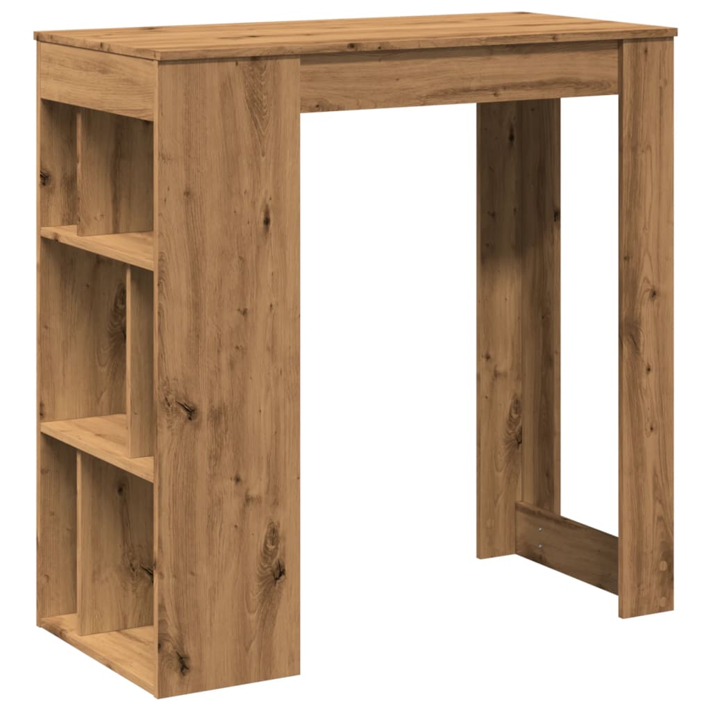 Bar Table With Racks 102X50X103.5 Cm Engineered Wood