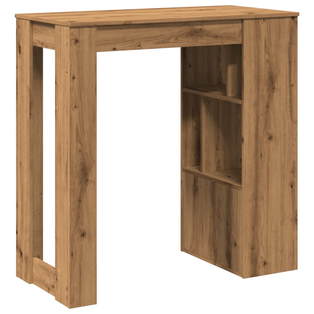 Bar Table With Racks 102X50X103.5 Cm Engineered Wood