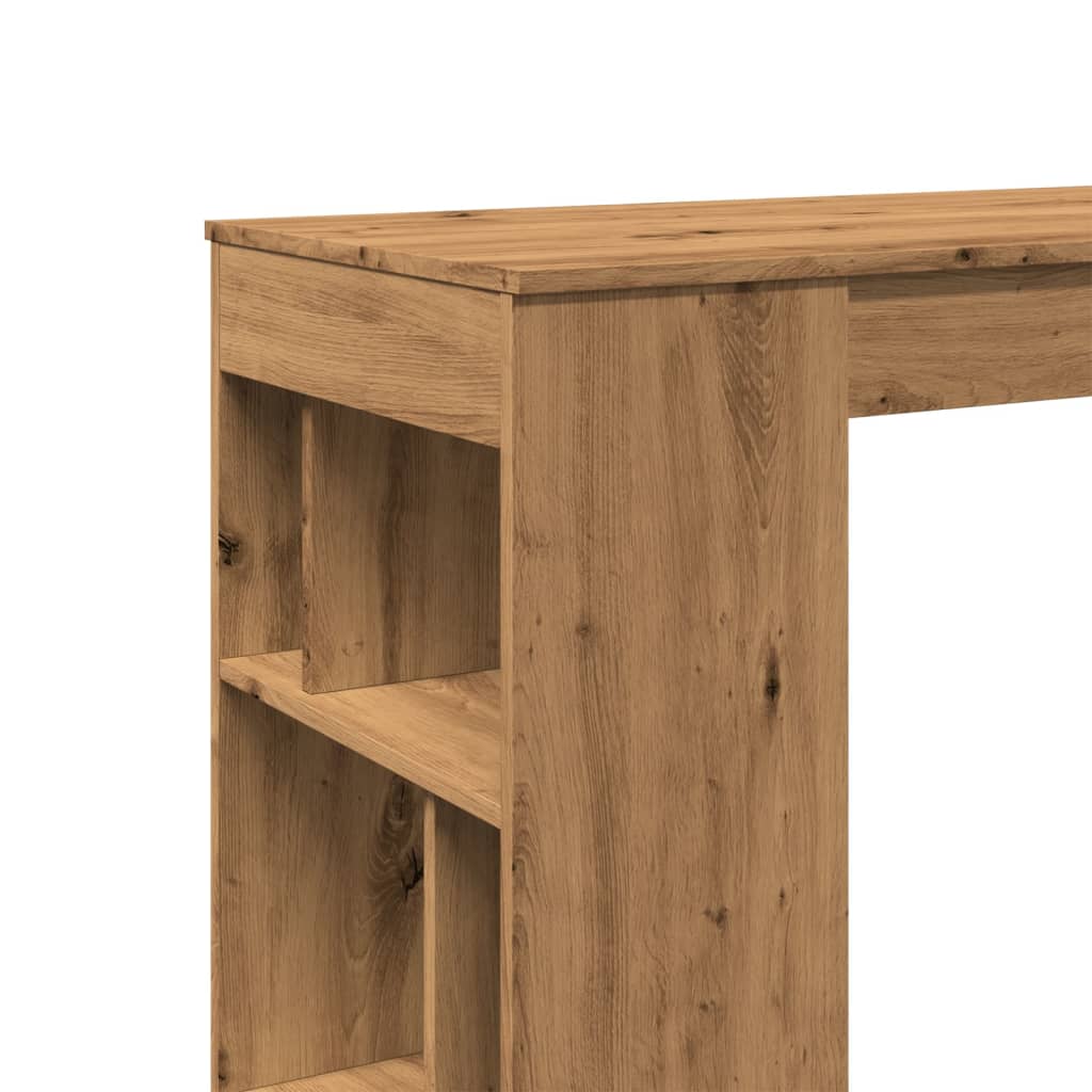 Bar Table With Racks 102X50X103.5 Cm Engineered Wood