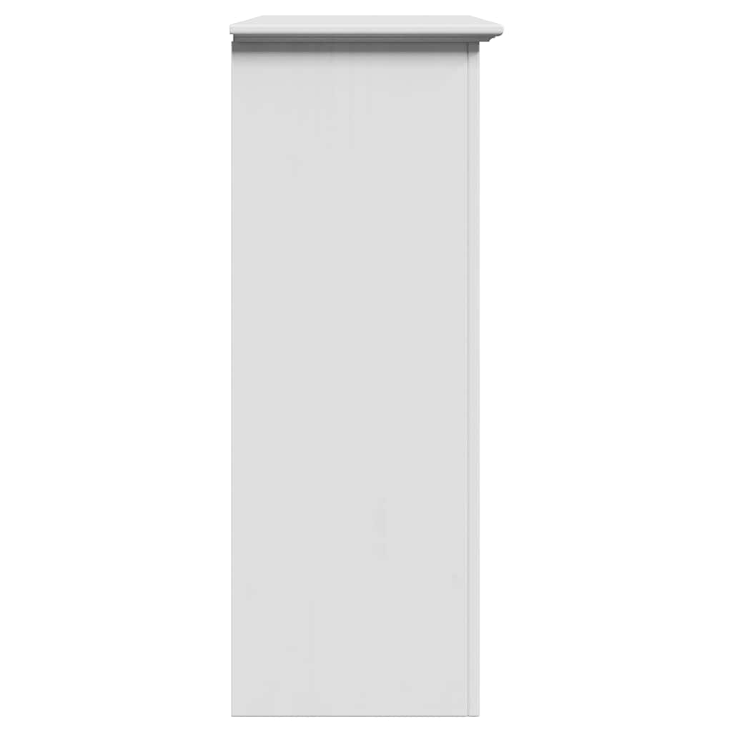 Storage Chests Hallway Cabinet Bodo 80X35X90 Cm white grey Solid pinewood metal