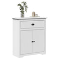 Storage Chests Hallway Cabinet Bodo 80X35X90 Cm white grey Solid pinewood metal