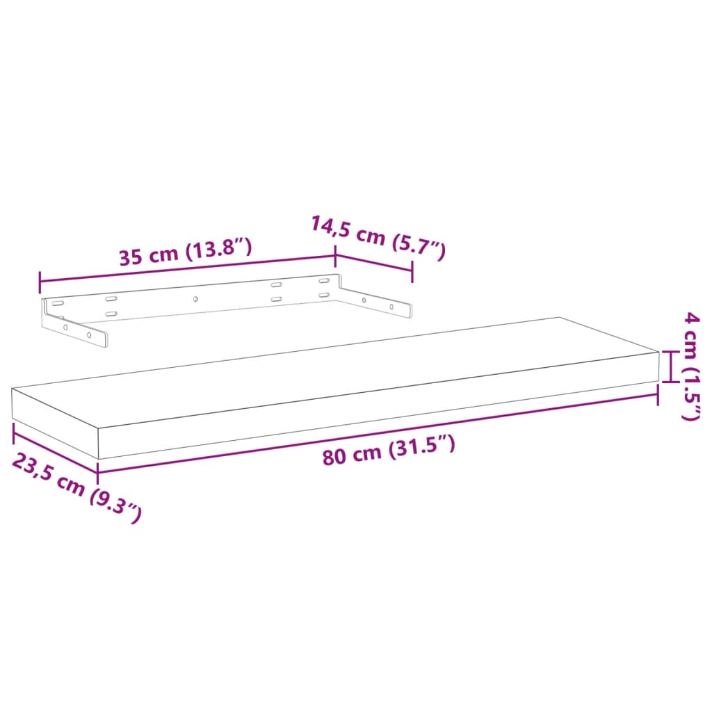 Floating Shelf Engineered Wood