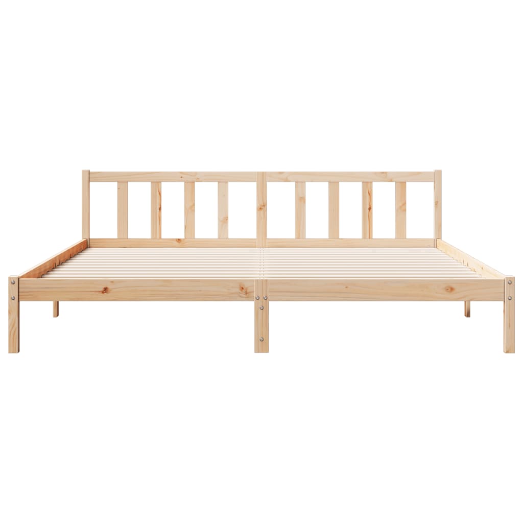 Extra Long Bed Frame Without Mattress Solid Wood Pine