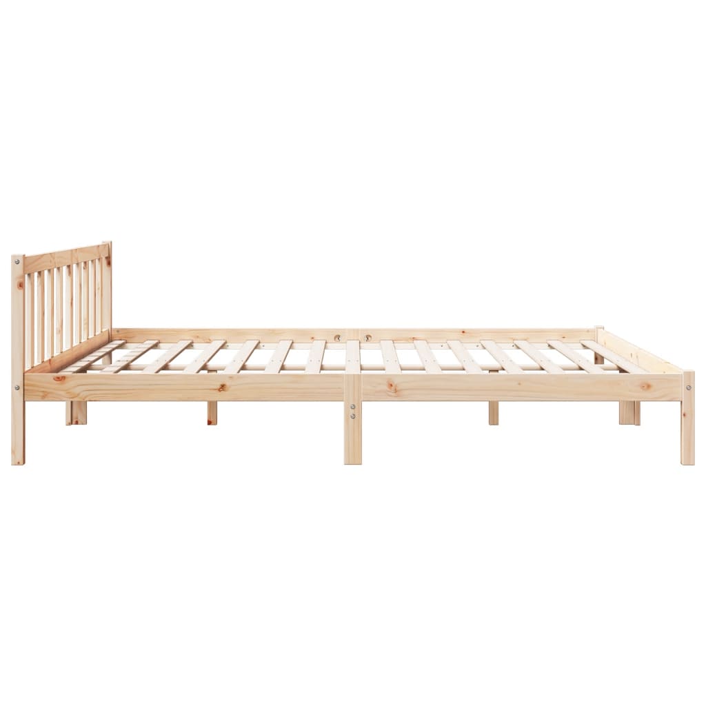 Extra Long Bed Frame Without Mattress Solid Wood Pine