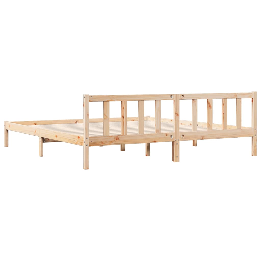 Extra Long Bed Frame Without Mattress Solid Wood Pine
