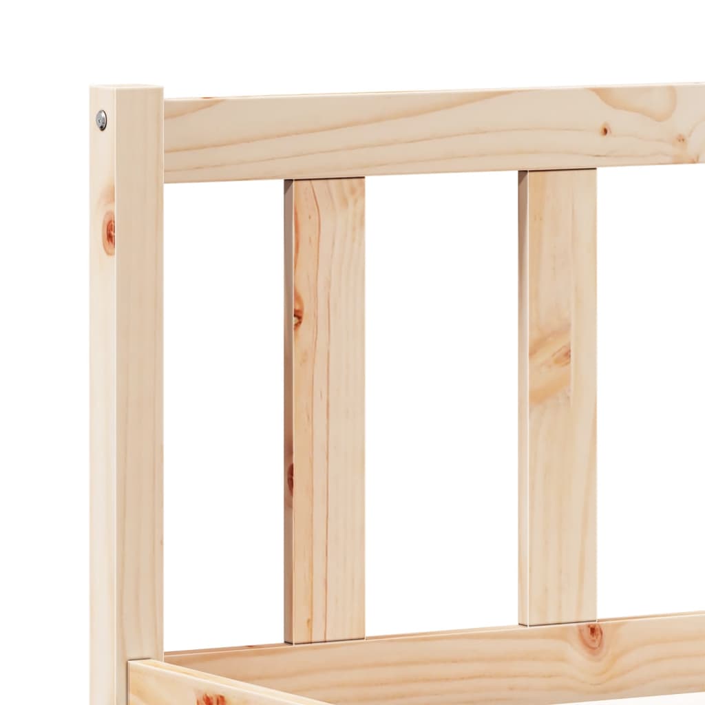 Extra Long Bed Frame Without Mattress Solid Wood Pine