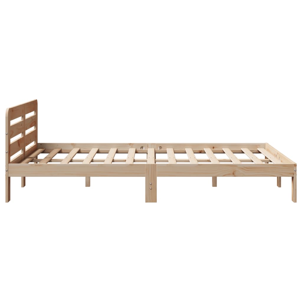 Bed Frame Without Mattress Double Solid Wood Pine