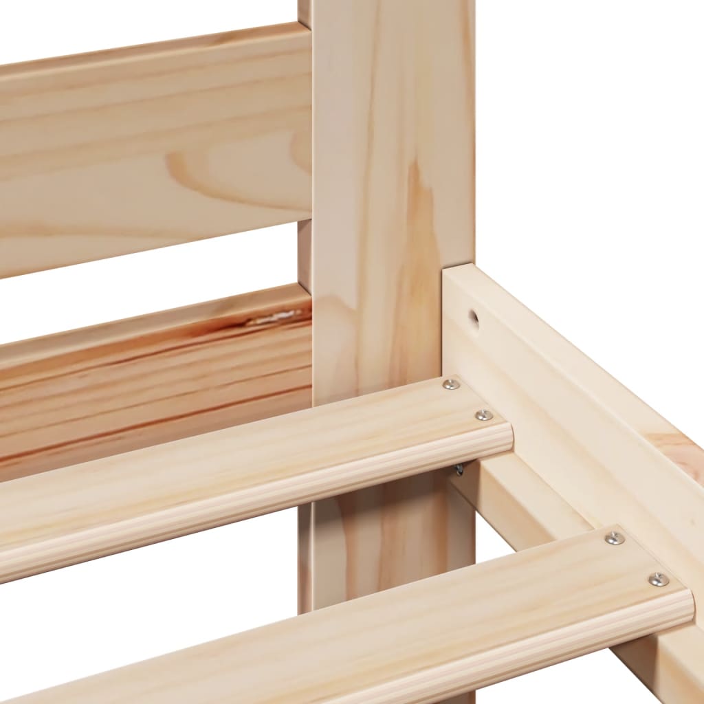Bed Frame Without Mattress Double Solid Wood Pine