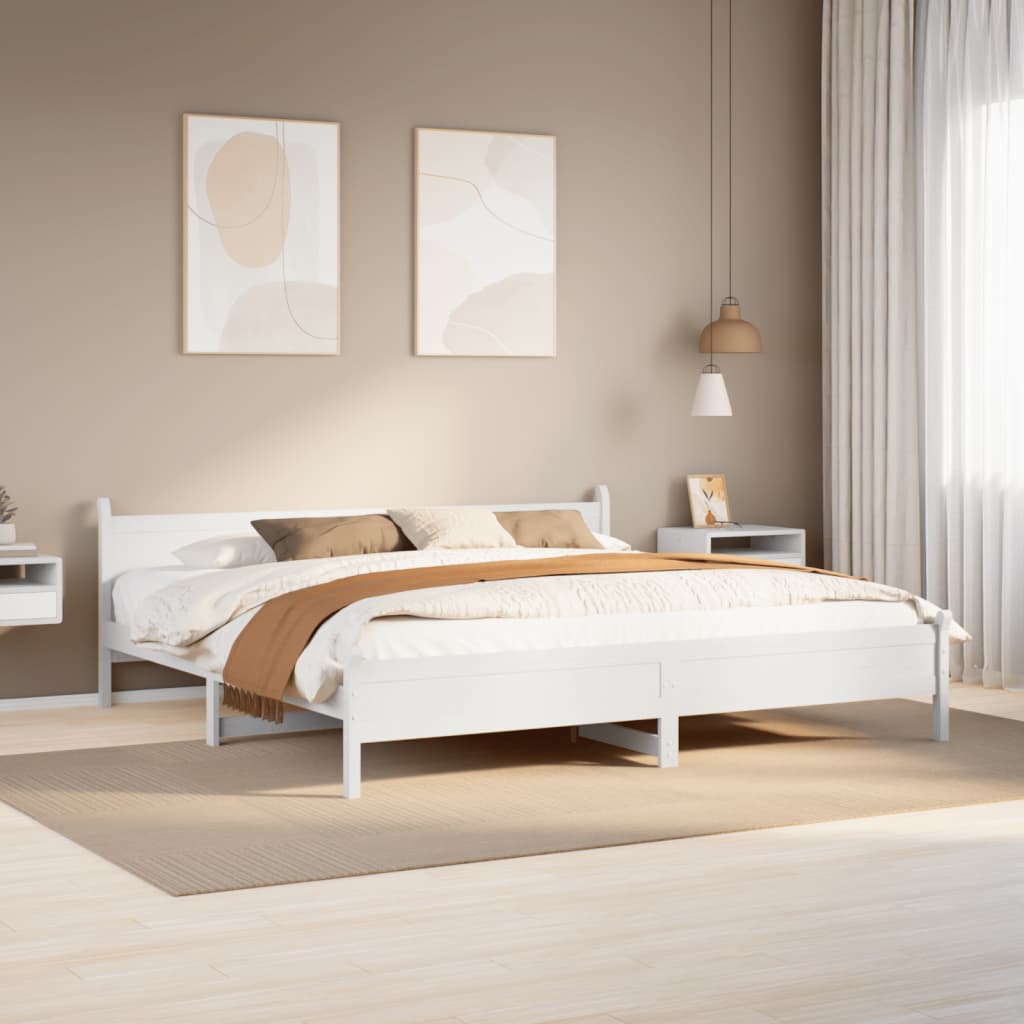 Bed Frame Without Mattress King Size Solid Wood Pine