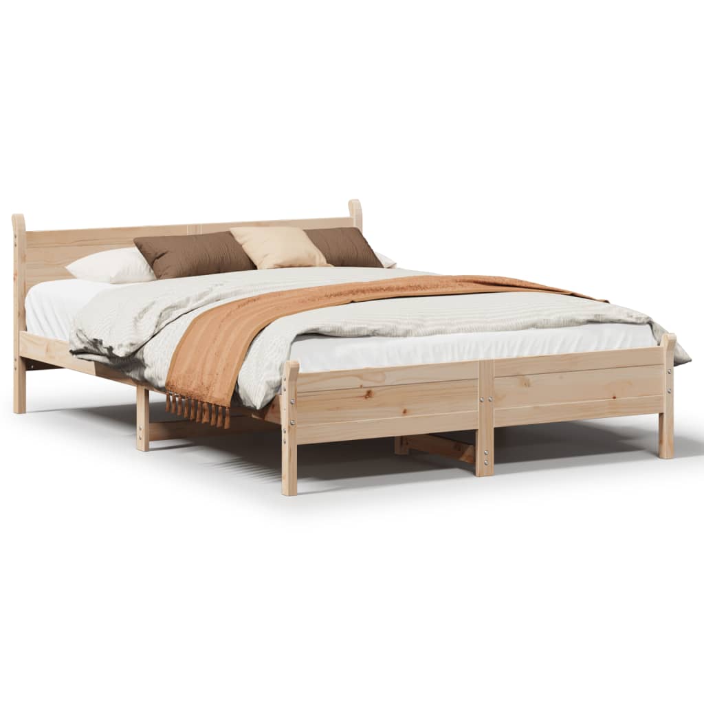 Bed Frame Without Mattress King Size Solid Wood Pine