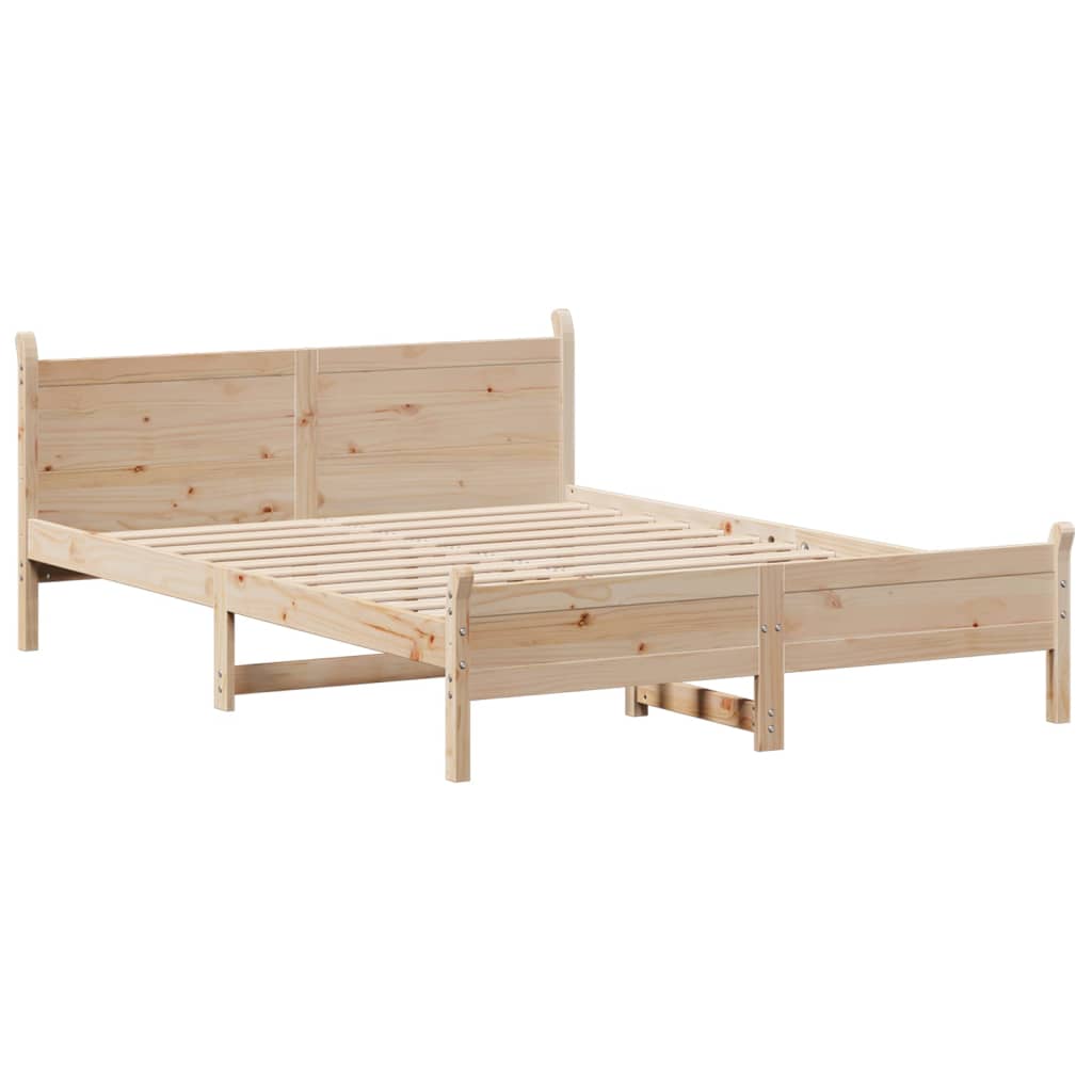 Bed Frame Without Mattress King Size Solid Wood Pine