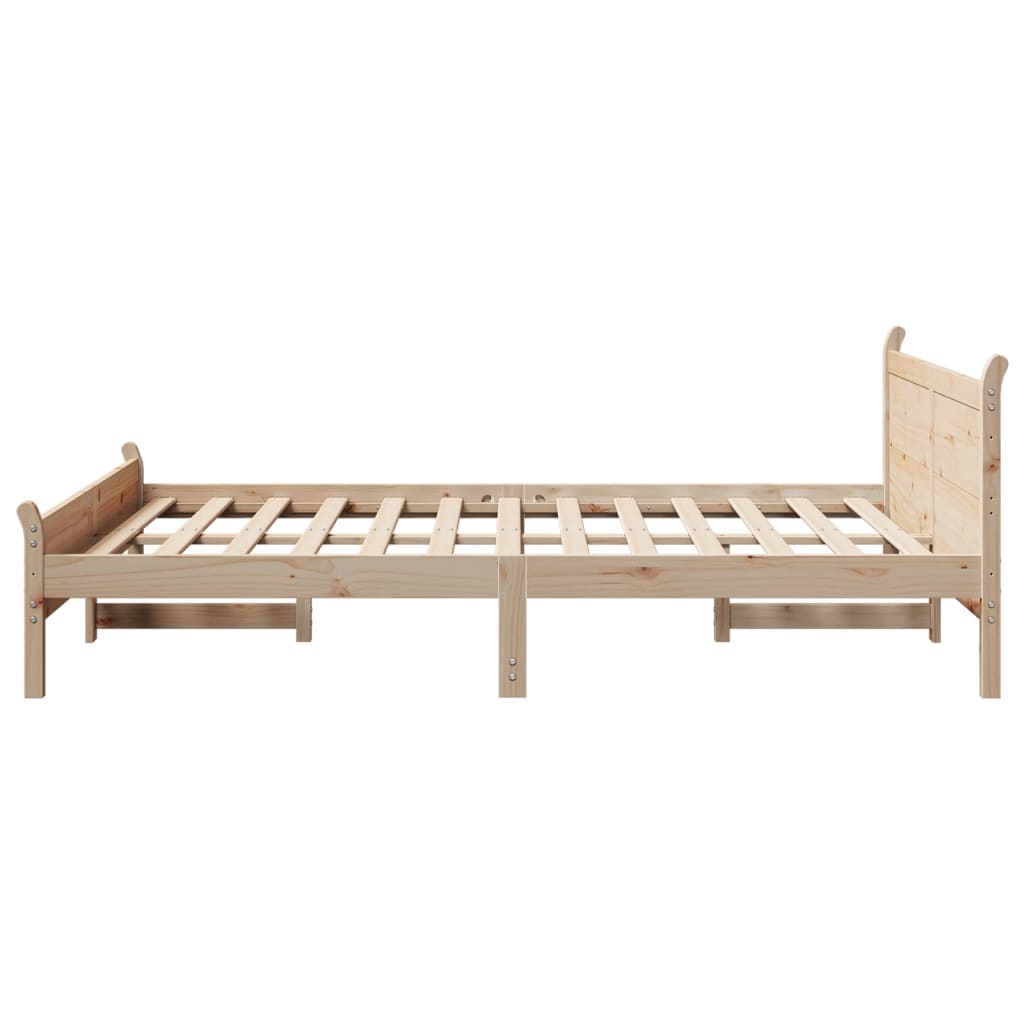 Bed Frame Without Mattress King Size Solid Wood Pine