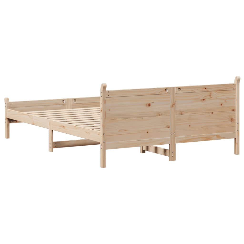 Bed Frame Without Mattress King Size Solid Wood Pine