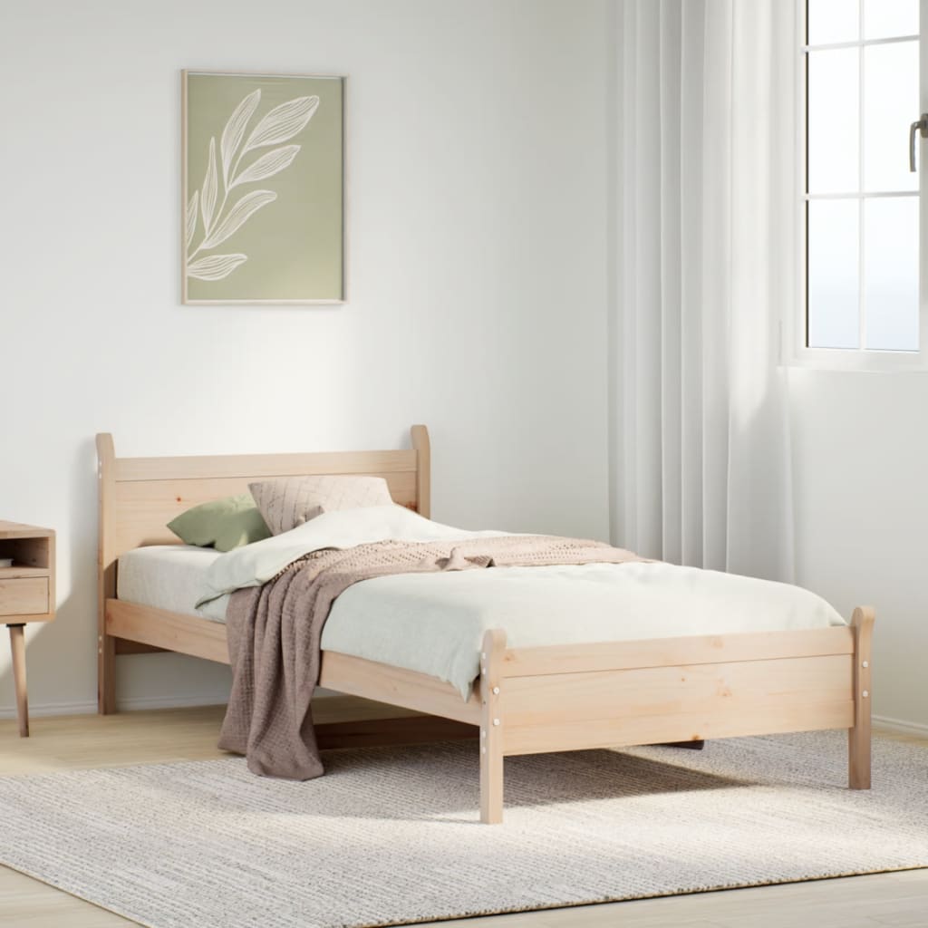 Bed Frame Without Mattress King Size Solid Wood Pine