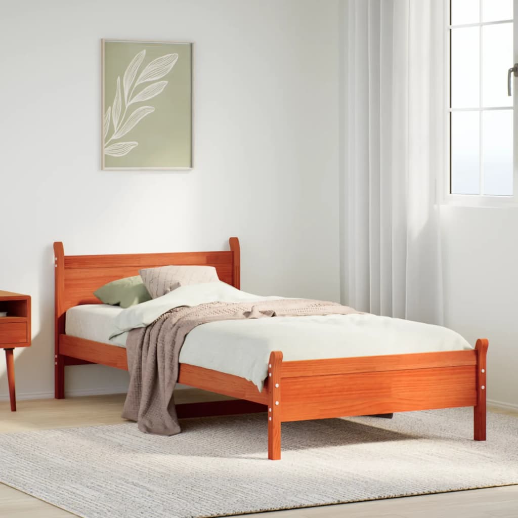 Bed Frame Without Mattress King Size Solid Wood Pine