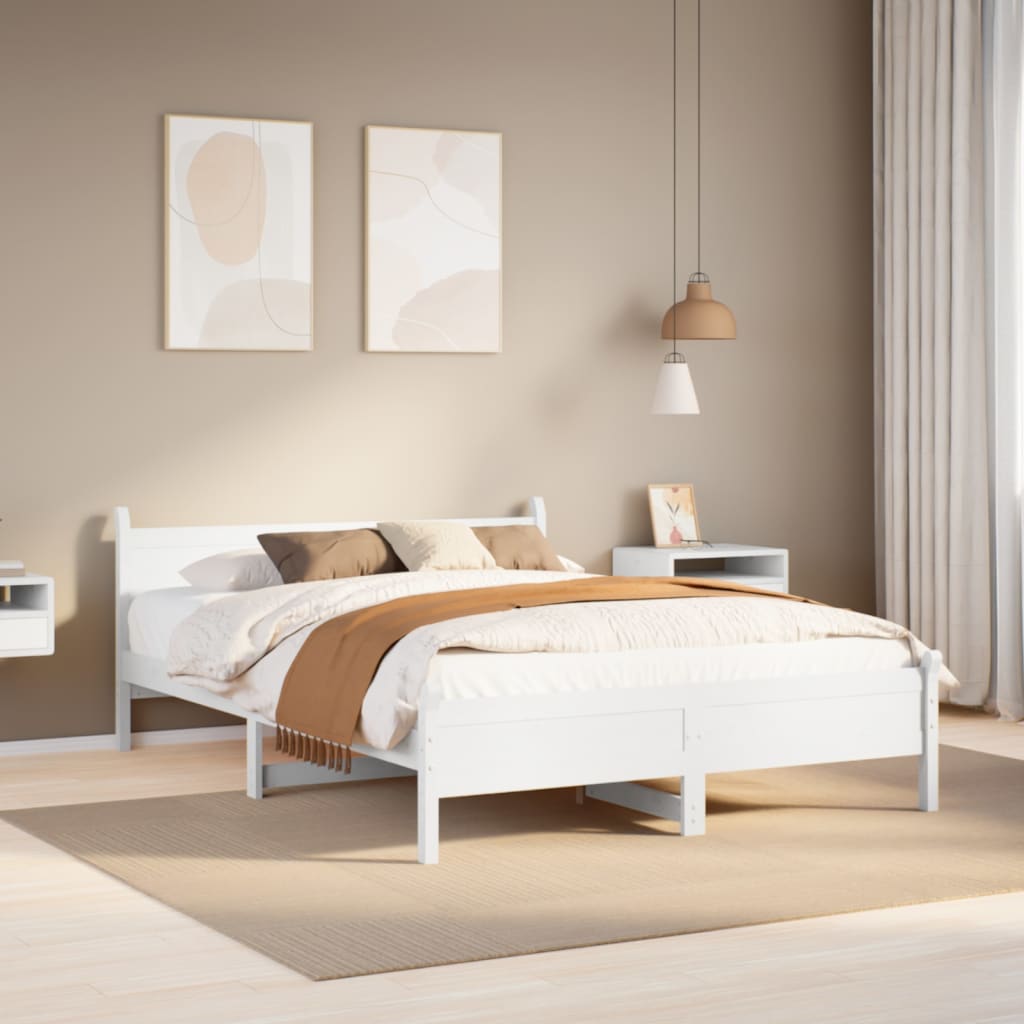 Bed Frame Without Mattress King Size Solid Wood Pine
