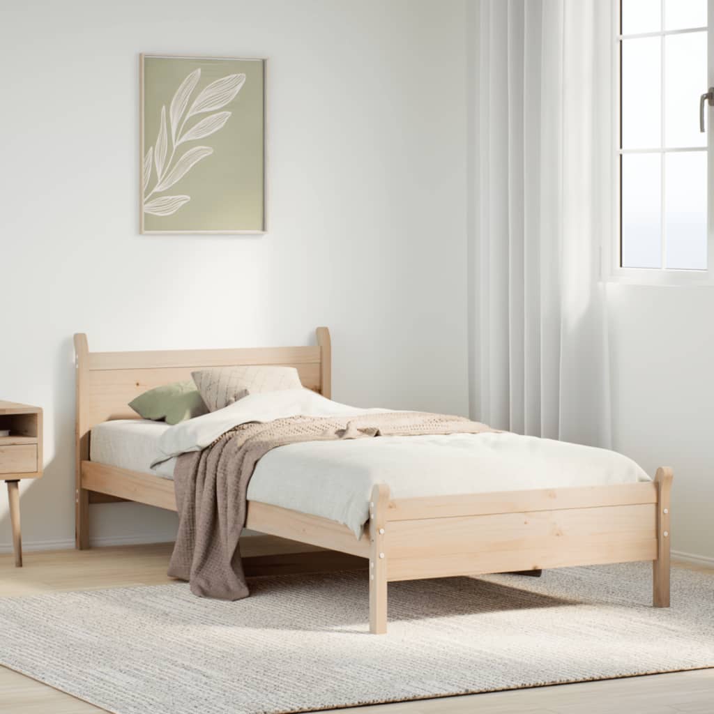 Bed Frame Without Mattress King Size Solid Wood Pine