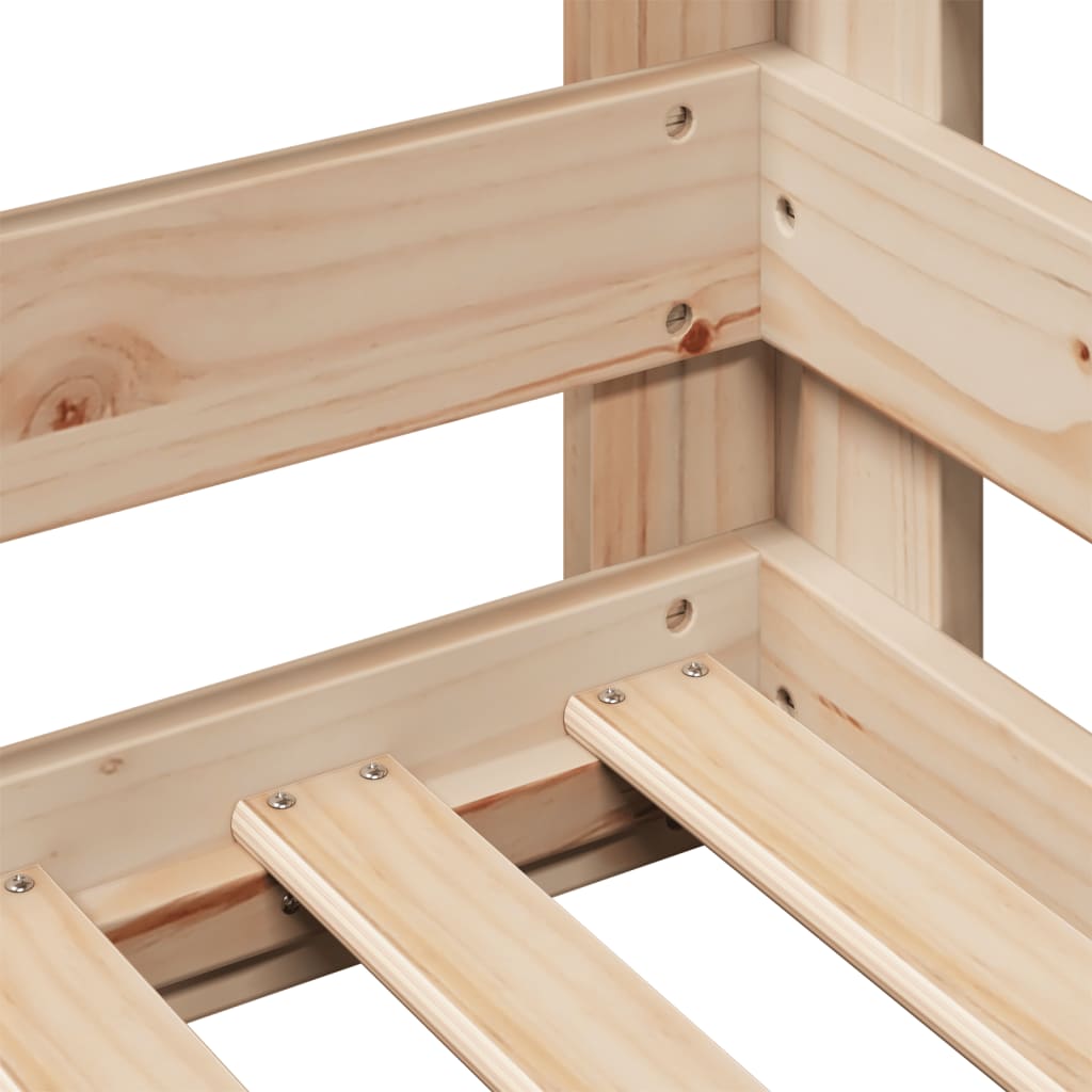 Bed Frame Without Mattress Solid Wood Pine