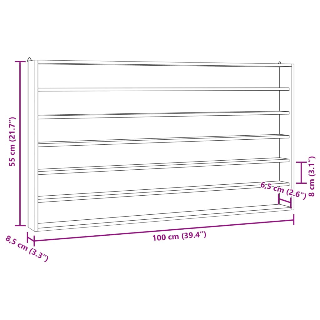 Wooden Collector's Display Case With 6 Shelves