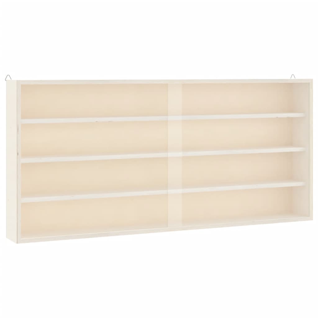 Wooden Collector's Display Case With Doors 80X8.5X37Cm