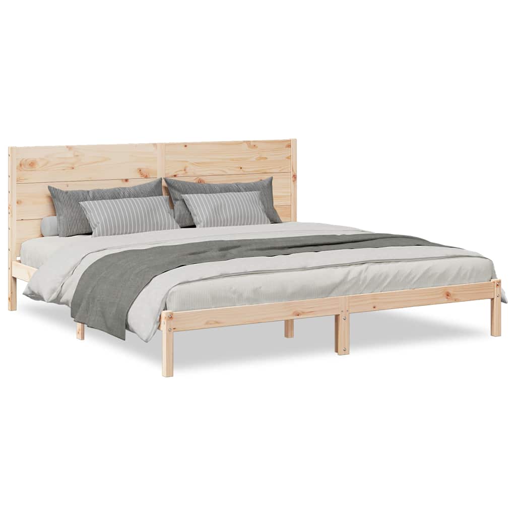 Extra Long Bed Frame Without Mattress Solid Wood